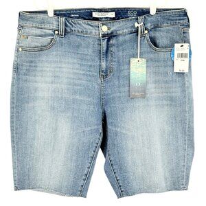Liverpool‎ Women's Eco Logical Cruiser Stretch Blue Denim Shorts 22W NWT $79.00